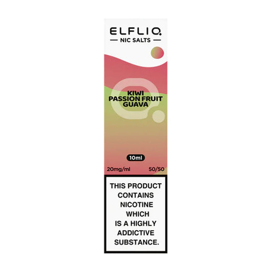 ELFLIQ Kiwi Passion Fruit Guava Nic Salt E-Liquid By ELF Bar Flavour