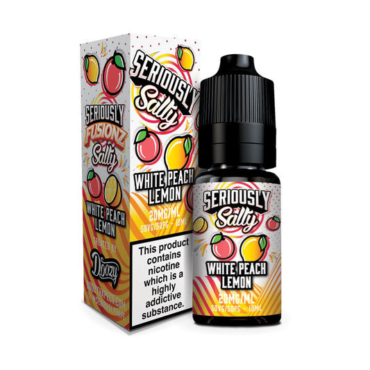 White Peach Lemon Nic Salt E-liquid by Seriously Fusionz