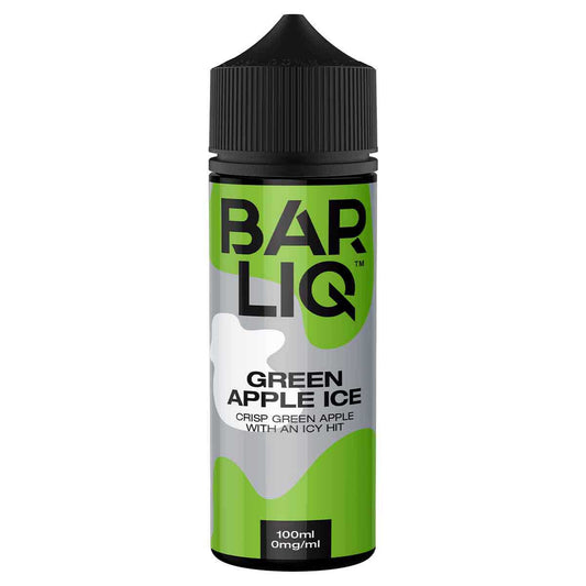 Green Apple Ice 100ml Shortfill Eliquid by Bar Liq