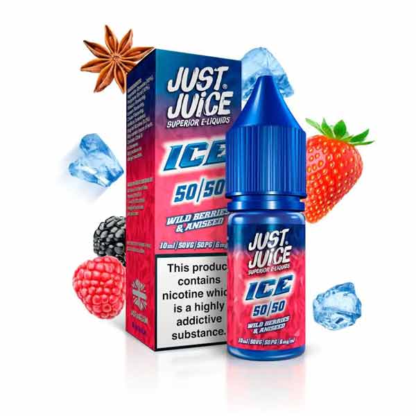 Wild Berries & Aniseed Ice 50/50 E-Liquid by Just Juice 10ml-Grey Haze UK Vape Shop
