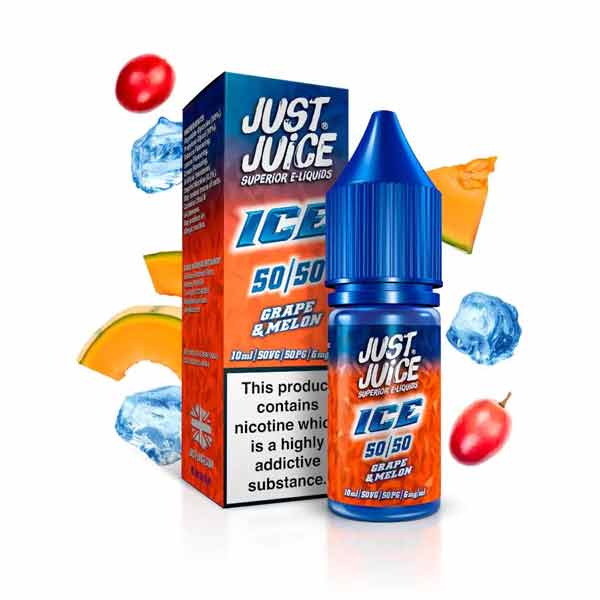 Grape & Melon Ice 50/50 E-Liquid by Just Juice 10ml-Grey Haze UK Vape Shop