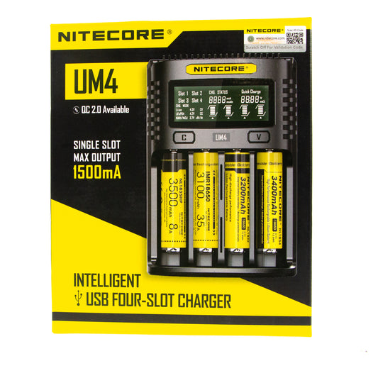 Nitecore UM4 4 Slot 1500mA Universal Battery Charger