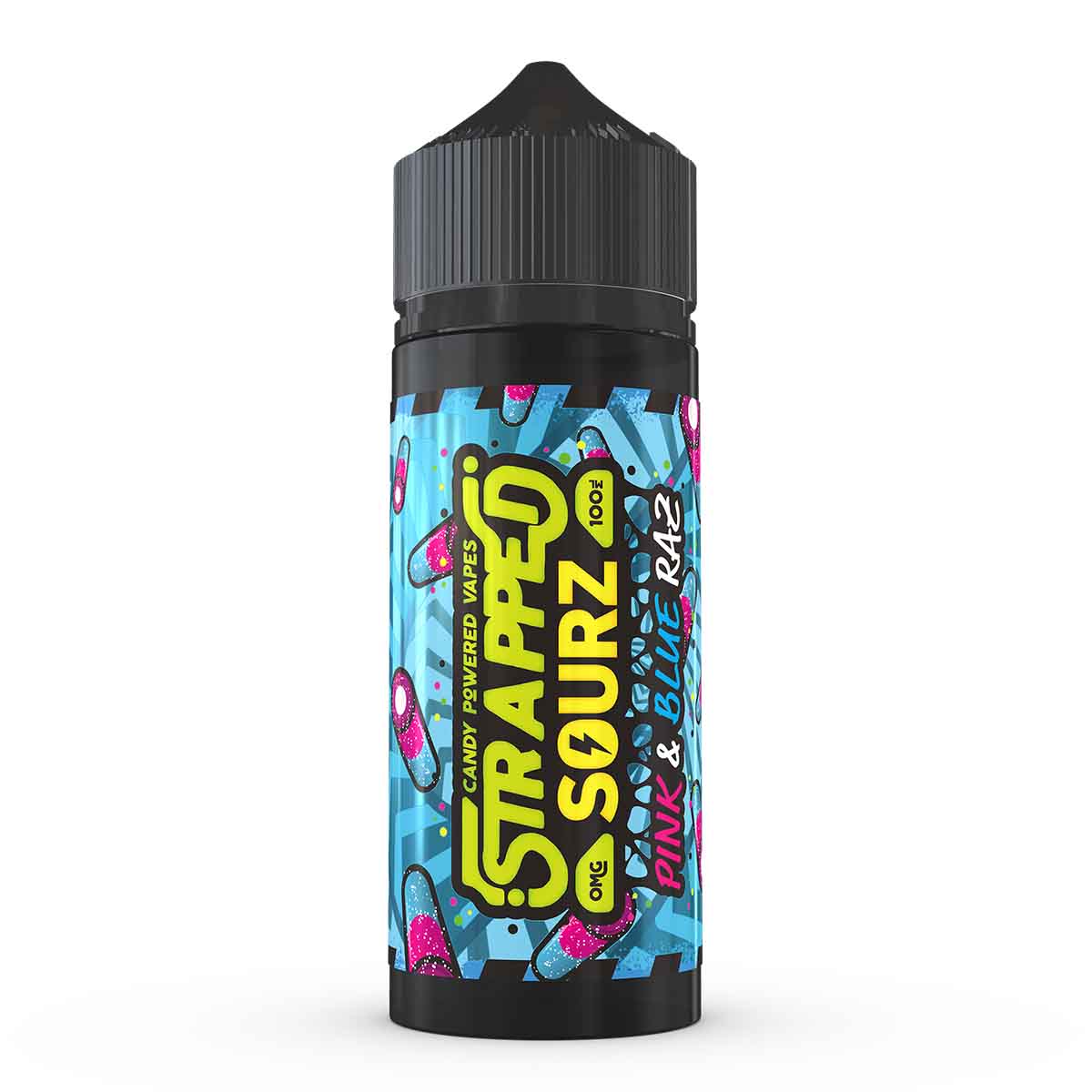 Pink & Blue Raz by Strapped Sourz Short Fill 100ml