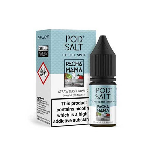 Strawberry Kiwi Ice Charlie’s Chalk Dust Pacha Mama Nicotine Salt E-Liquid by Pod Salt