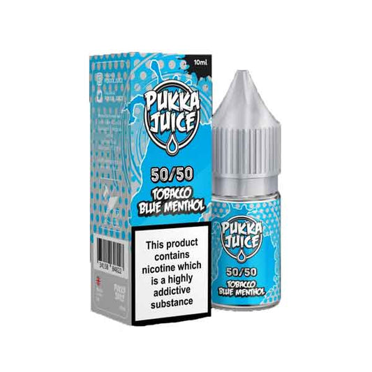Tobacco Blue Menthol by Pukka Juice 50/50 E-Liquid 10ml