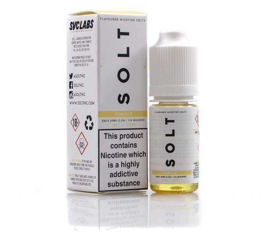 Vanilla - SOLT Nic salt E-Liquid - 50/50 - 10ml grey-haze.myshopify.com