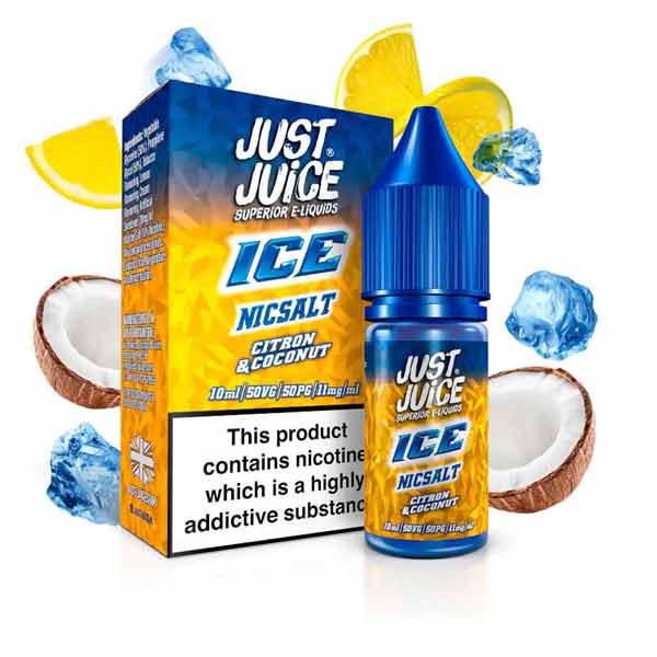 Citron & Coconut Ice by Just Juice Salt Nic E-Liquid 10ml-Grey Haze UK Vape Shop